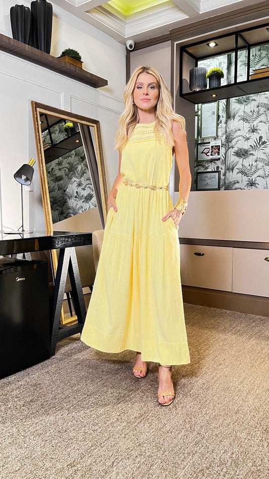 VESTIDO ANAMÊS BIA AMARELO