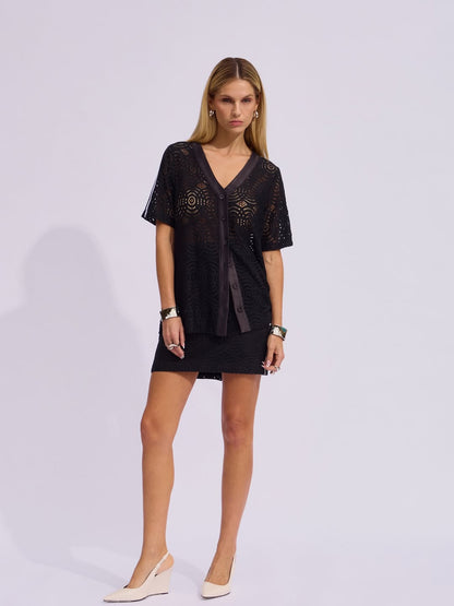 Conjunto Raizz Renda Samira Preto