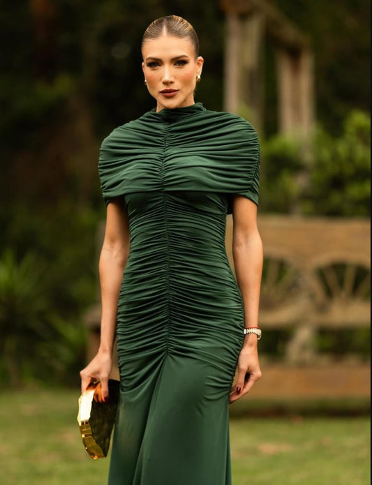 VESTIDO SRBRAND ESSENCE VERDE MUSGO ESCURO