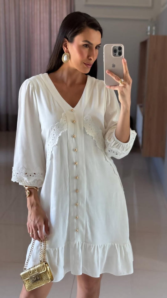 VESTIDO ANAMÊS ANA OFF WHITE