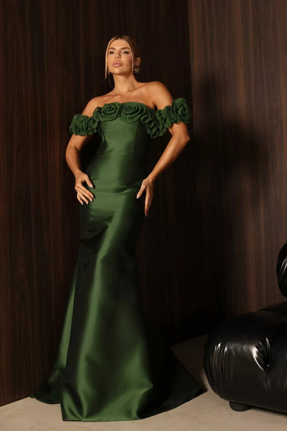 VESTIDO SRBRAND FLORES VERDE