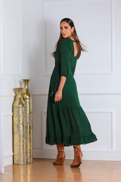 Vestido Anamês Tafnes Verde