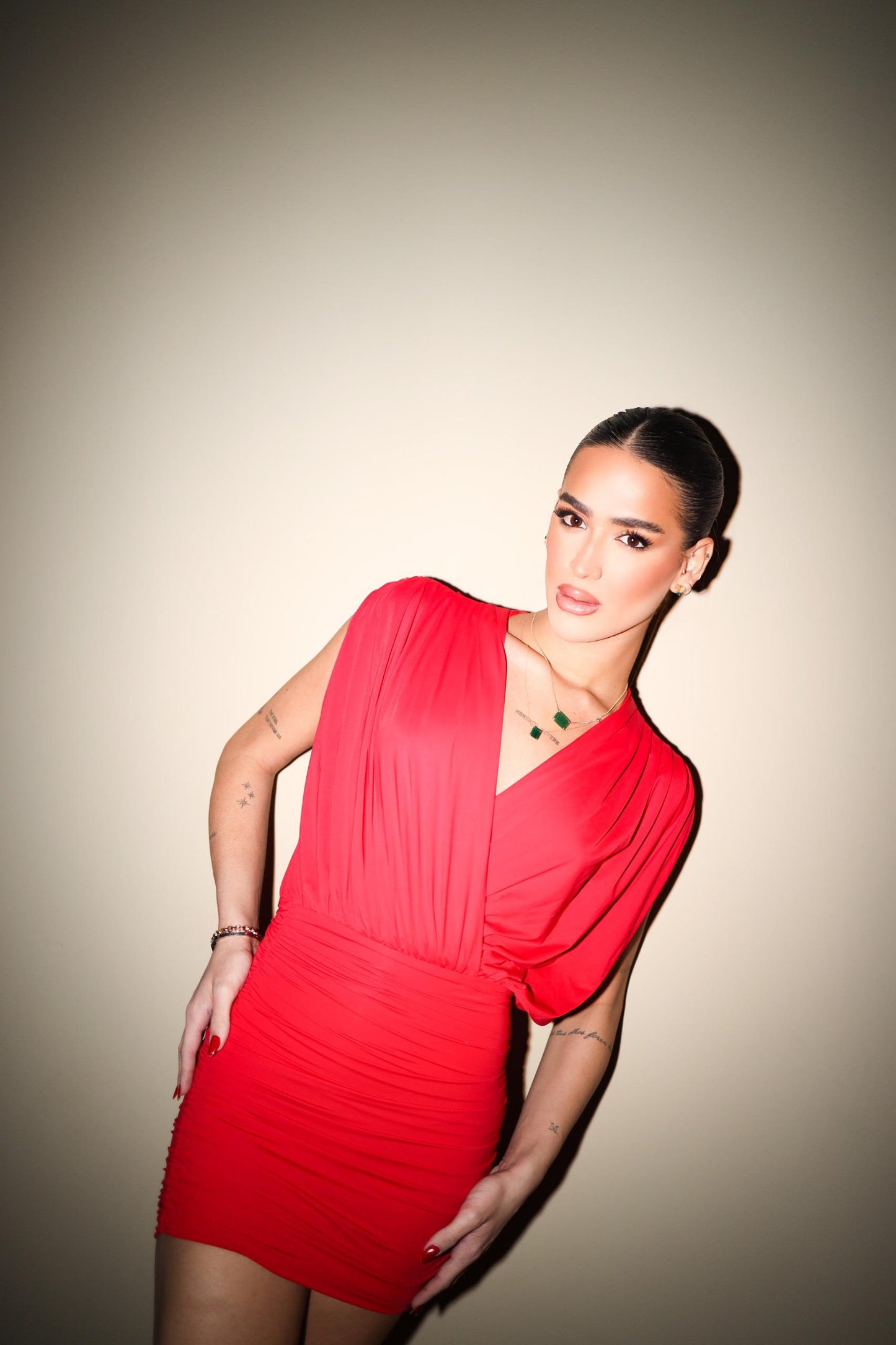 VESTIDO CLOUDE CAROLINE VERMELHO