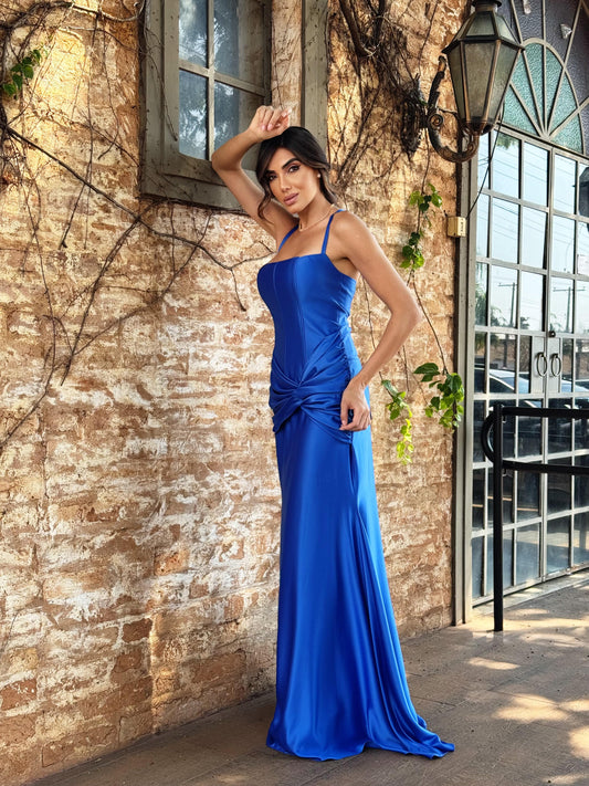 Vestido Dpsco Larissa Azul Bic