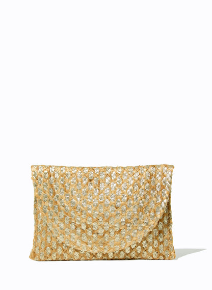 CLUTCH LELIS BLANC LIANA GOLD