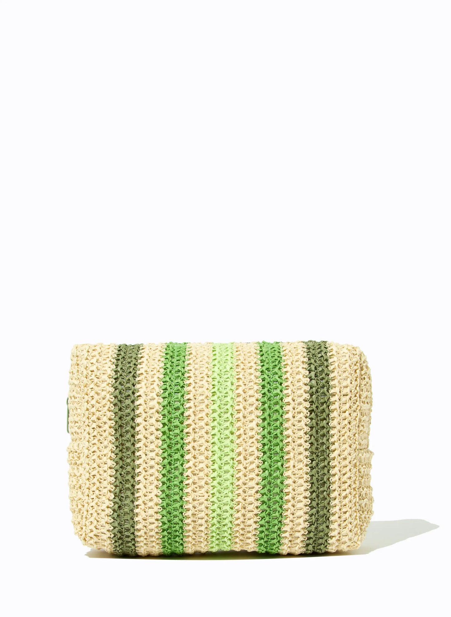 CLUTCH LELIS BLANC LISTRA VERDE