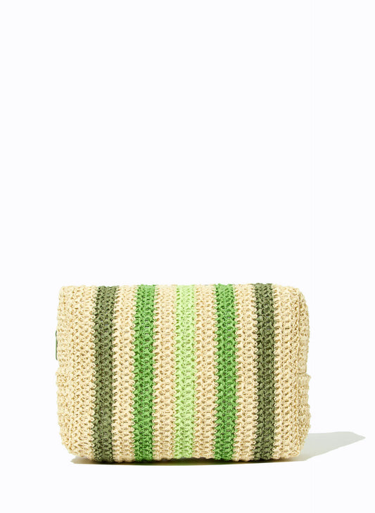 CLUTCH LELIS BLANC LISTRA VERDE