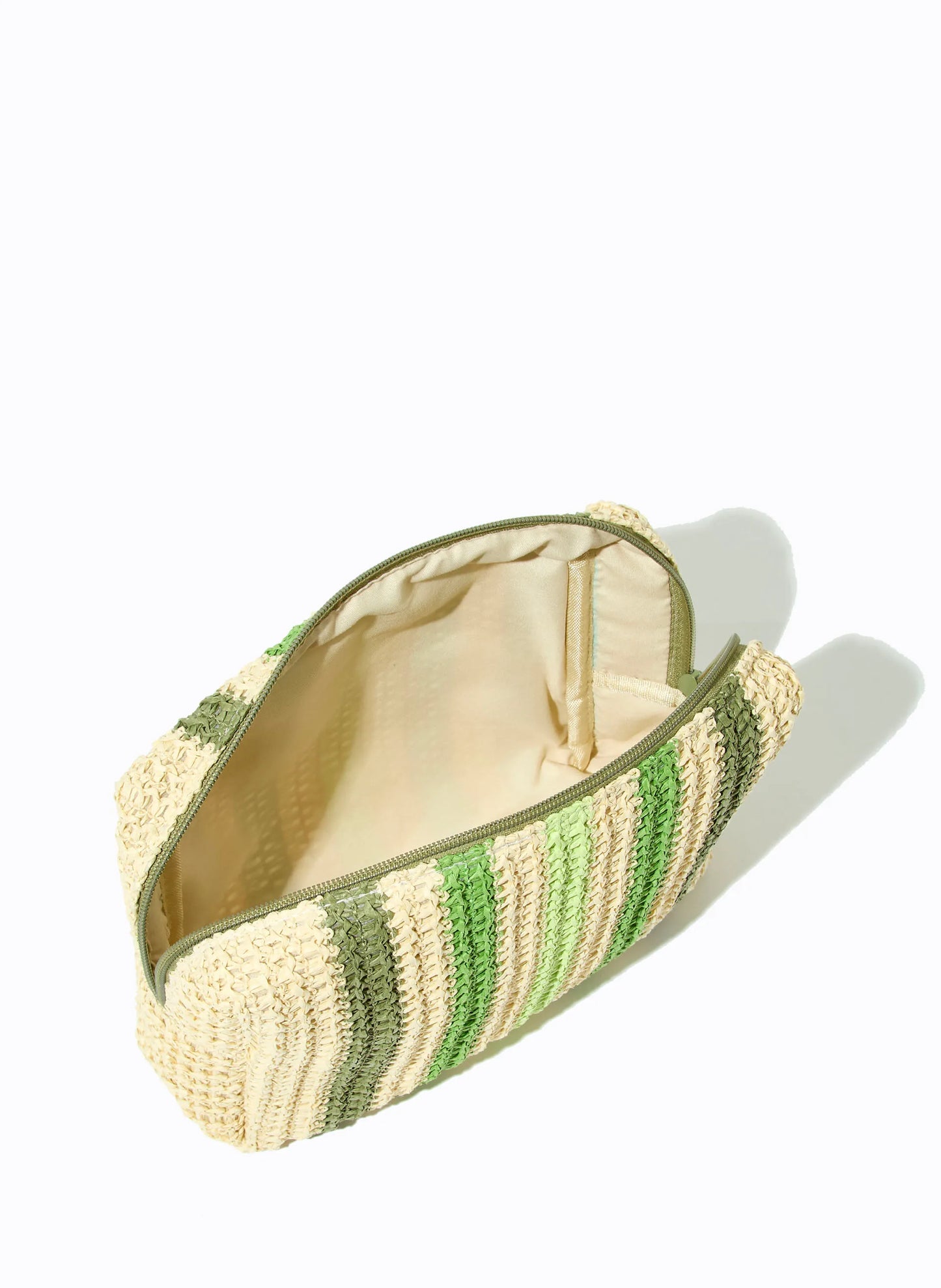 CLUTCH LELIS BLANC LISTRA VERDE