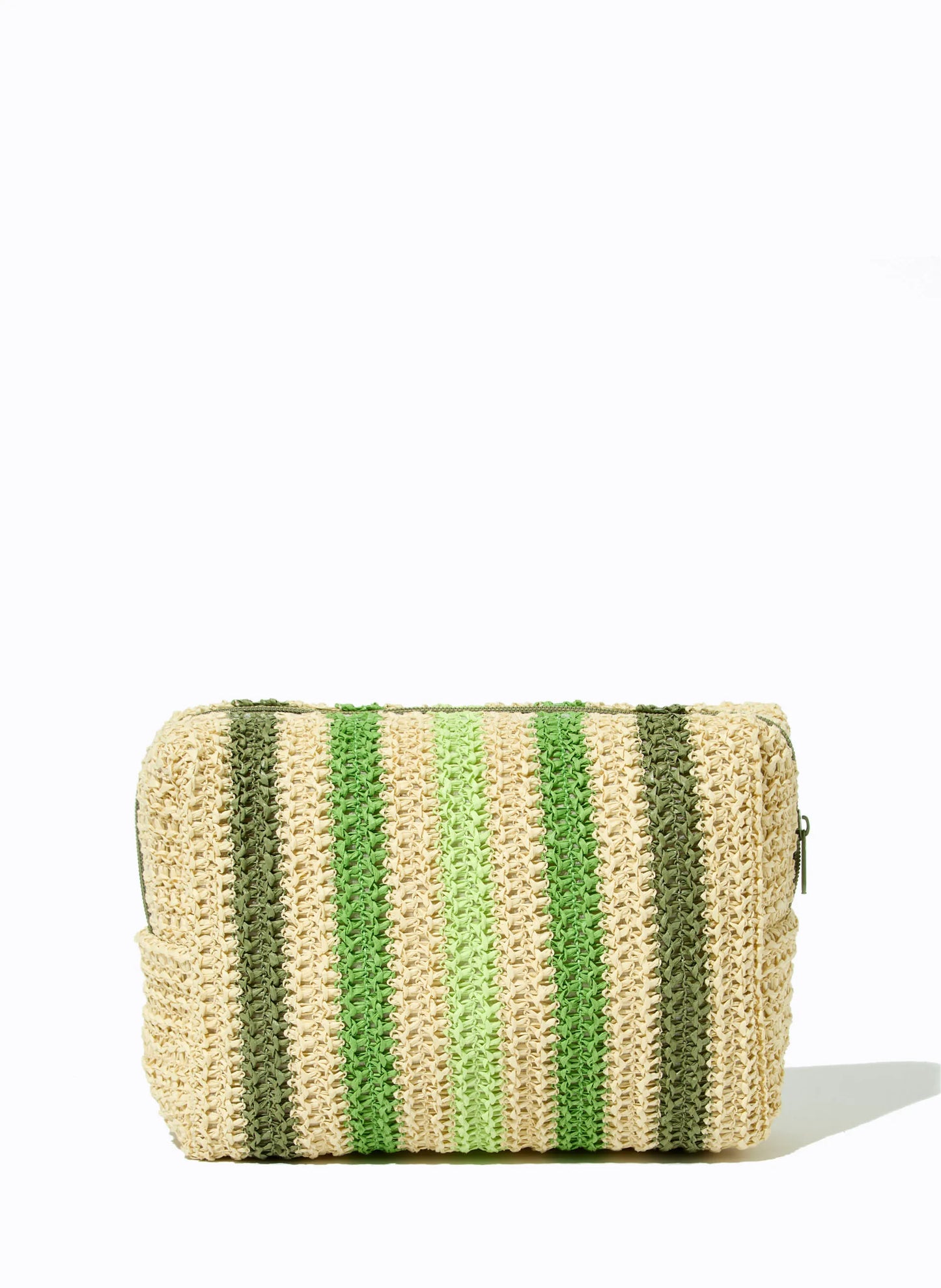 CLUTCH LELIS BLANC LISTRA VERDE