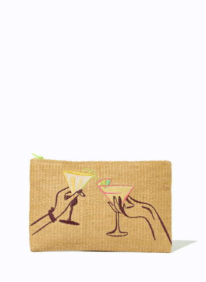 CLUTCH LELIS BLANC FER COCKTAIL BEGE