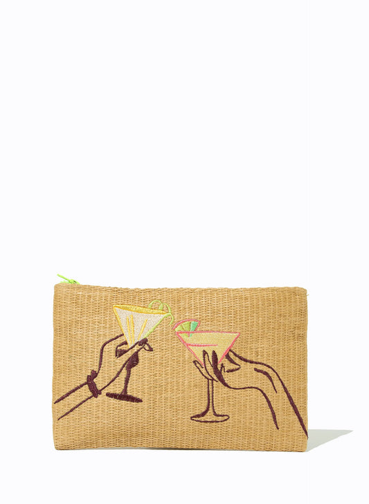 CLUTCH LELIS BLANC FER COCKTAIL BEGE