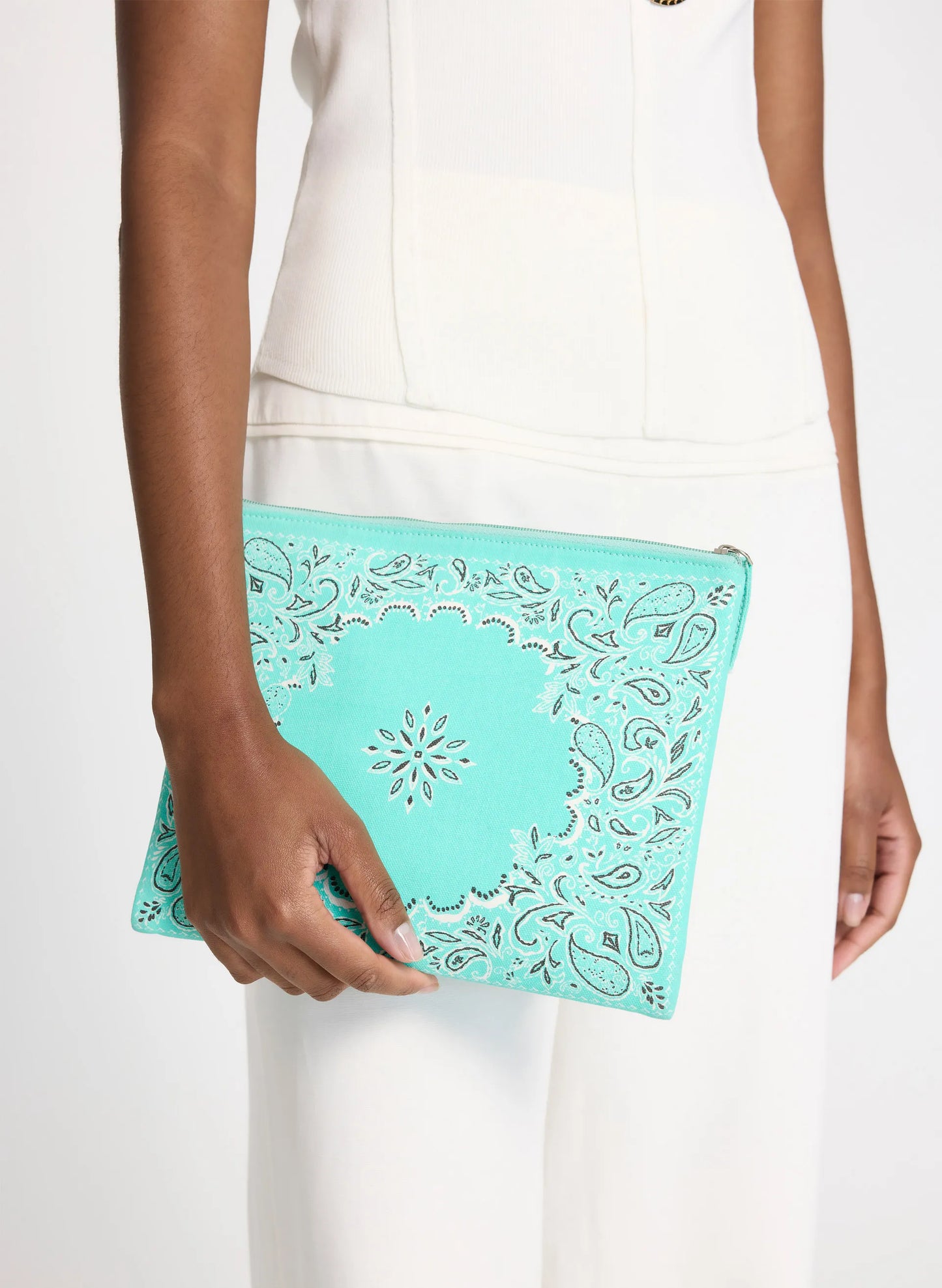 NECESSAIRE LELIS BLANC BANDANA TURQUESA