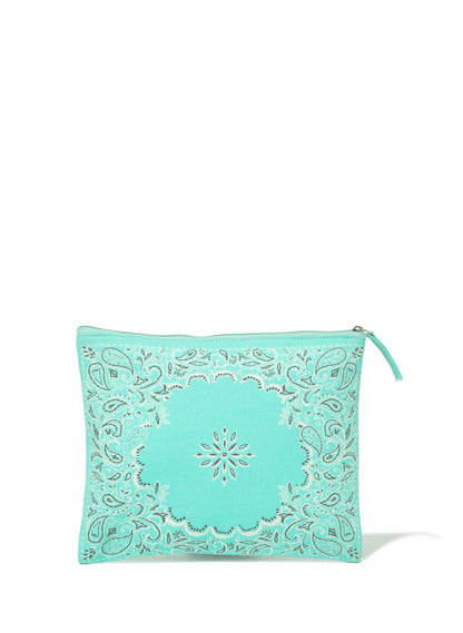 NECESSAIRE LELIS BLANC BANDANA TURQUESA