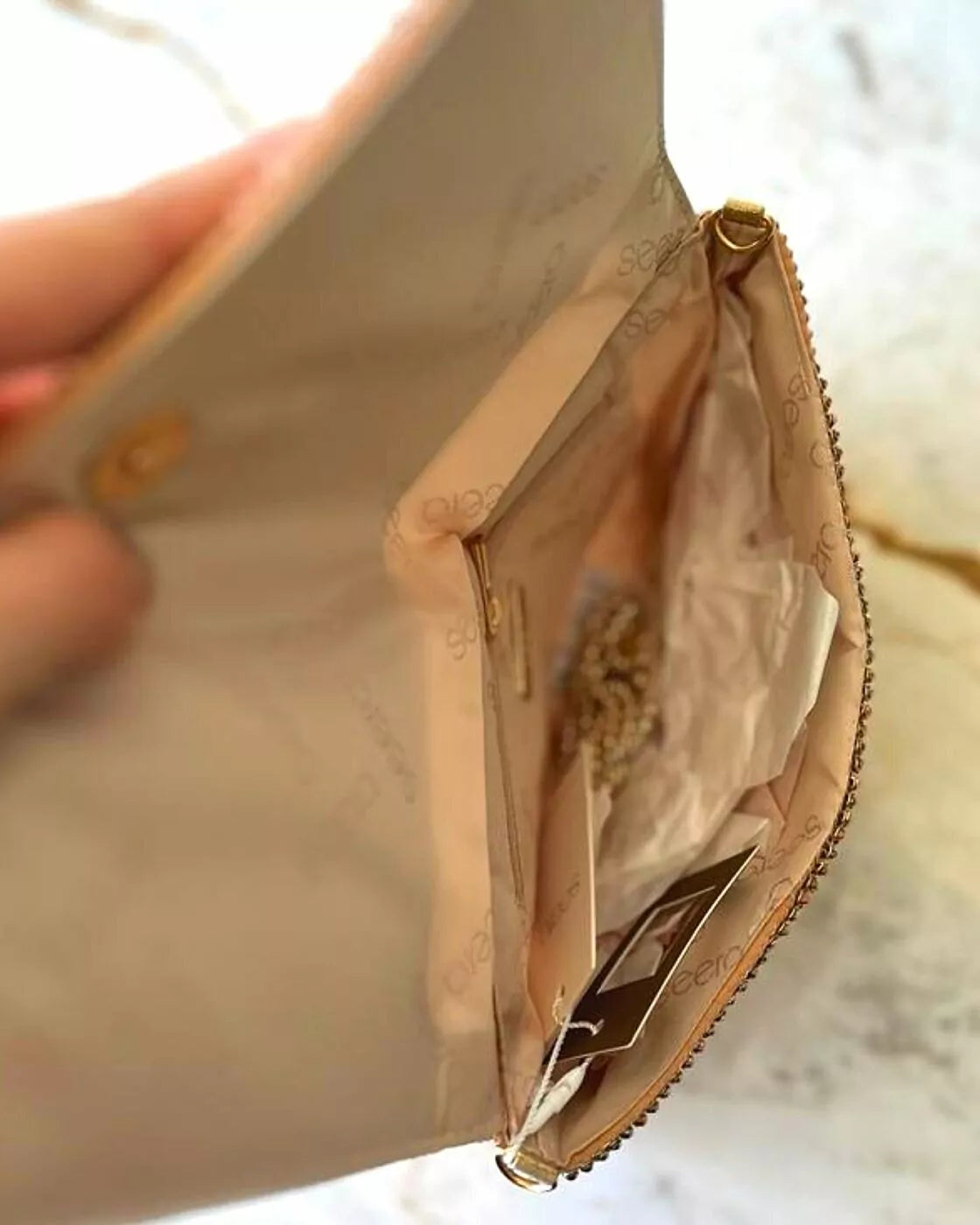 Clutch Bel Analu Strass Rosê