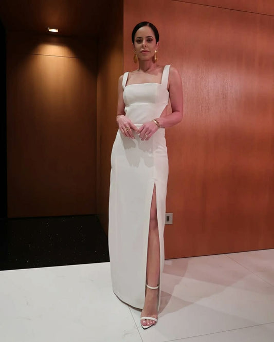 Vestido Anne Fernandes Elise Longo Branco