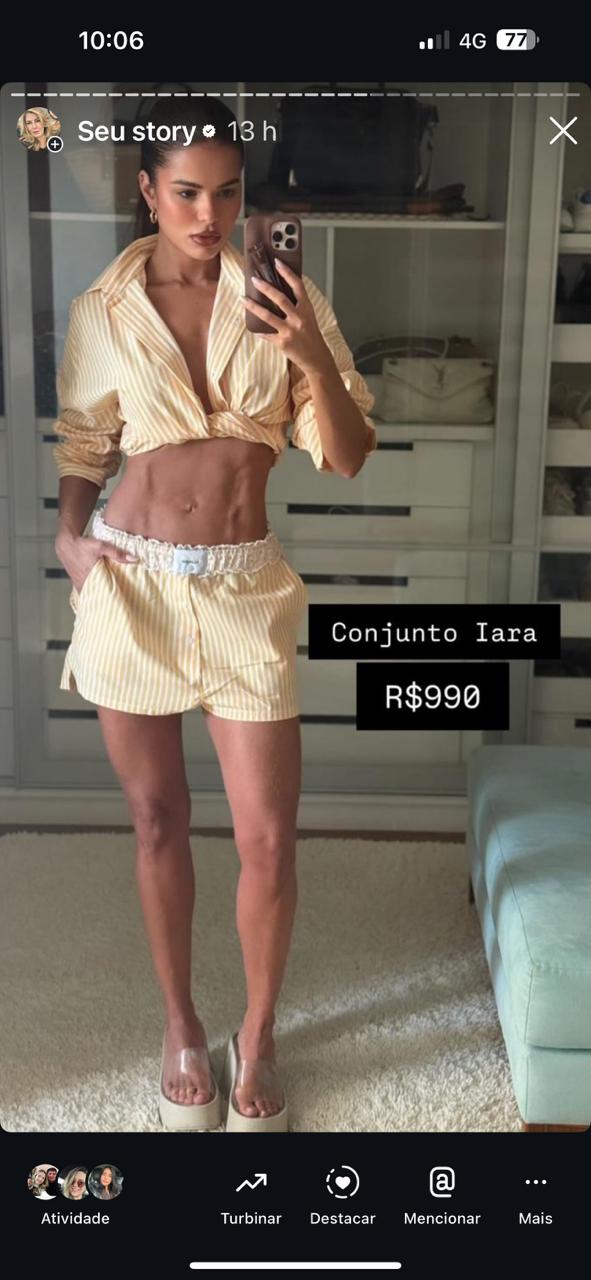 CONJUNTO CLOUDE IARA LISTRA AMARELO