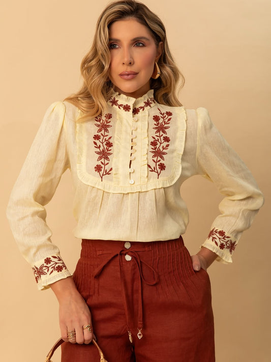 CAMISA FINNA CLARA AMARELA