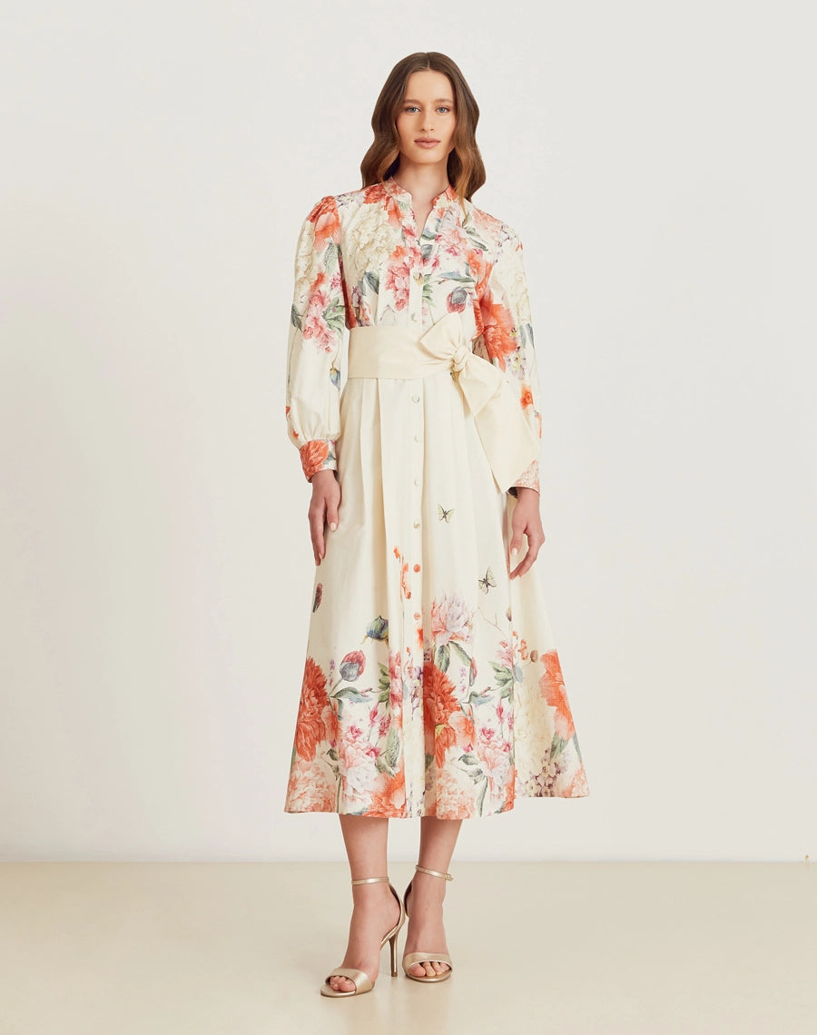 CHEMISE AMISSIMA SOFIA BEGE ESTAMPADO