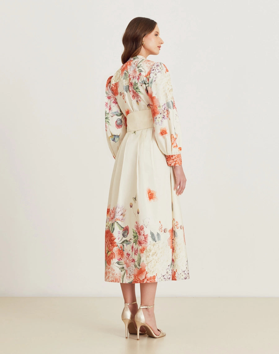 CHEMISE AMISSIMA SOFIA BEGE ESTAMPADO