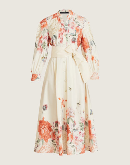 CHEMISE AMISSIMA SOFIA BEGE ESTAMPADO