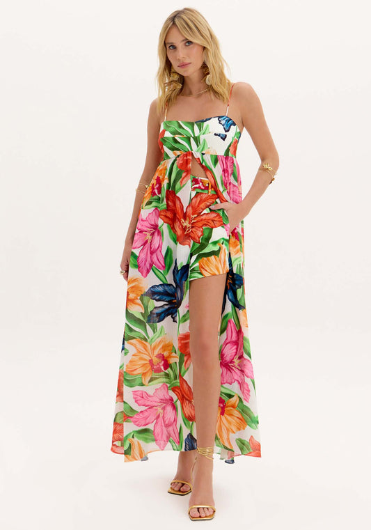 Blusa Amarante Alongada Floral
