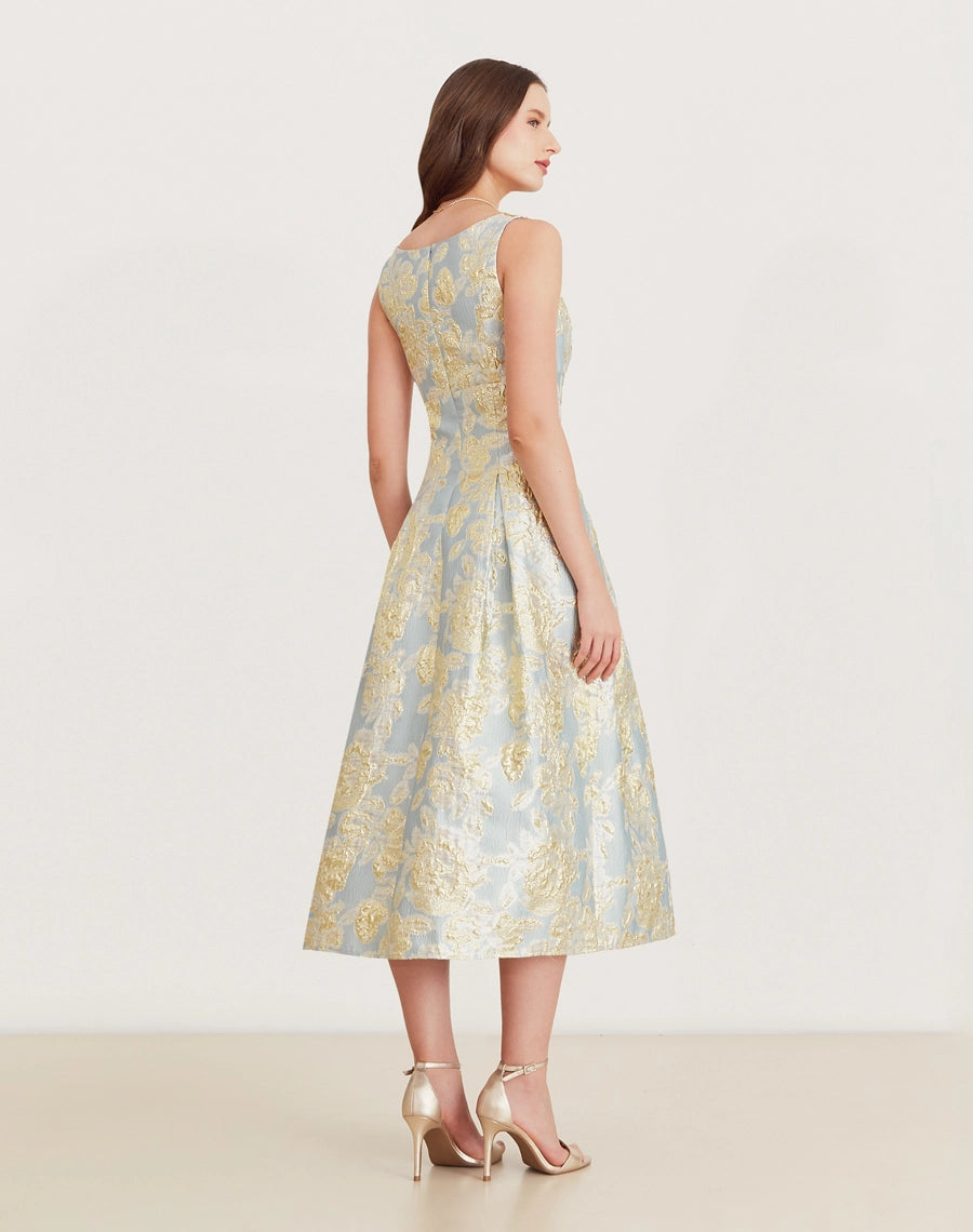 VESTIDO AMISSIMA MIDI LOUISE AZUL