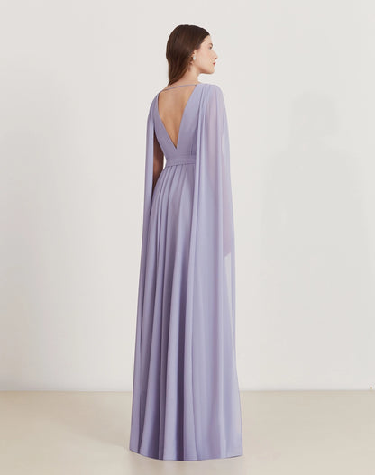 Vestido amissima longo justine roxo