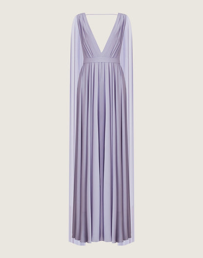 Vestido amissima longo justine roxo