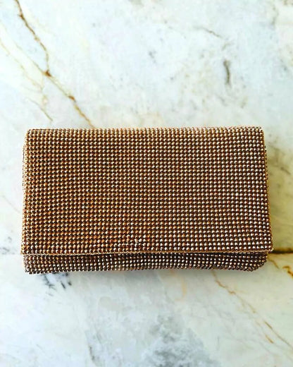 Clutch Bel Analu Strass Rosê