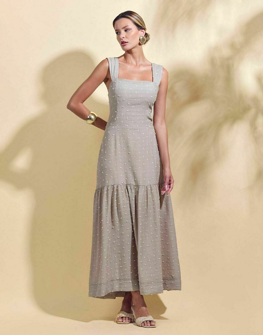 Vestido Cláudia Oliveira Alana Chiffon Fendi