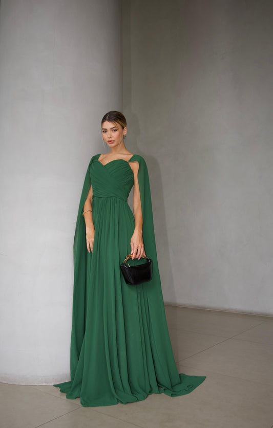 Vestido D'Teliê Leonor Verde Oliva