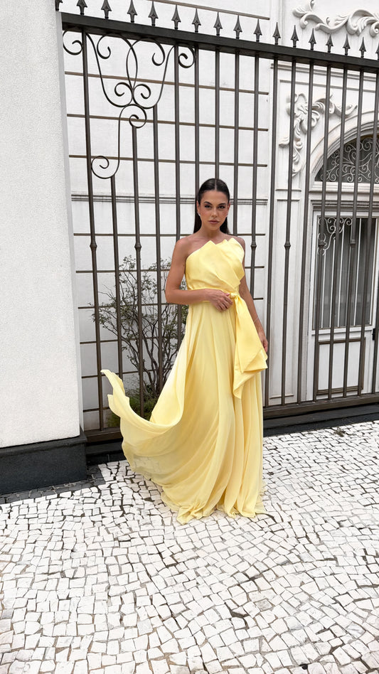 VESTIDO SRBRAND HELENA AMARELO