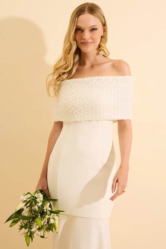 VESTIDO AVE RARA LONGO ANDIE E OFF WHITE