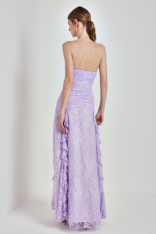 VESTIDO AVE RARA LONGO LEVEZA LILAS