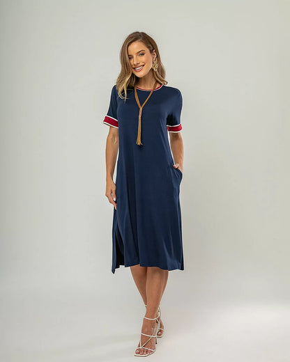 Vestido cm marinho malha vivi