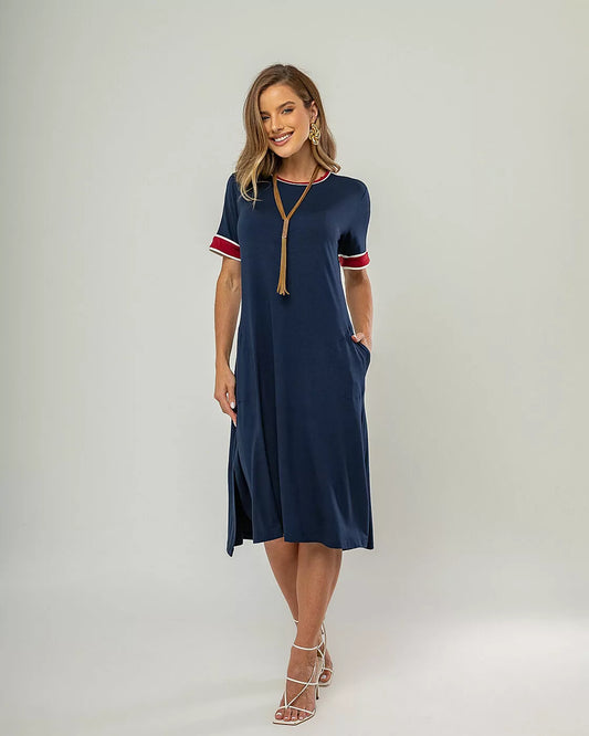 Vestido cm marinho malha vivi