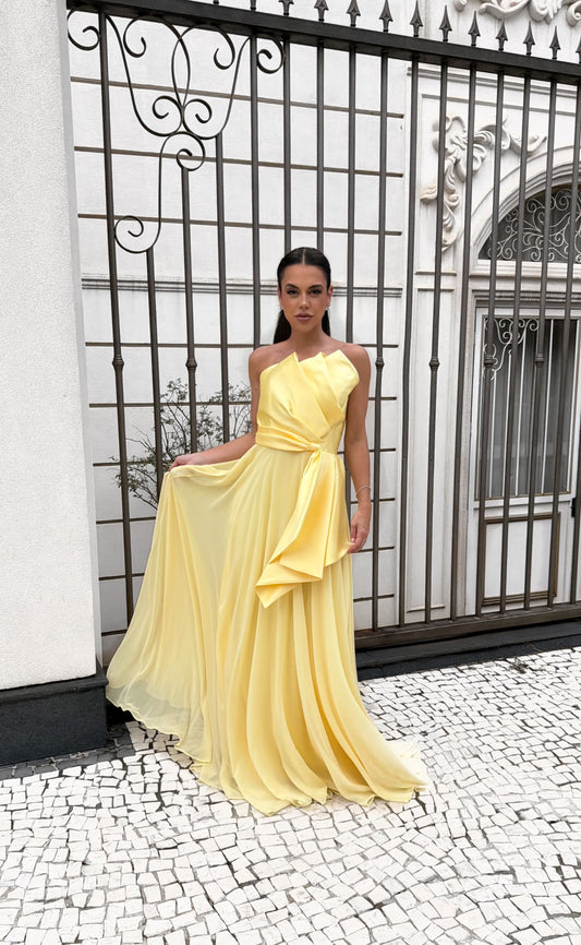 VESTIDO SRBRAND HELENA AMARELO