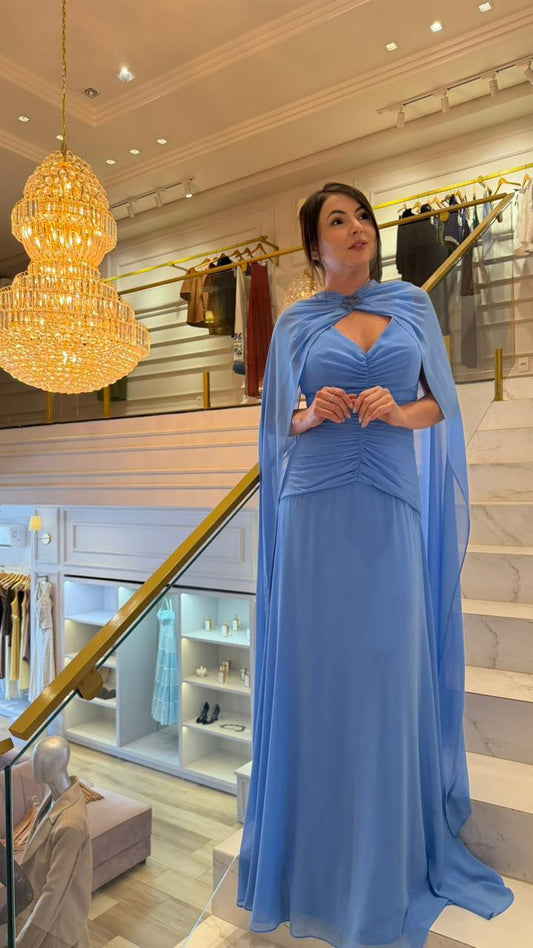 Vestido Dpsco Temiza Azul