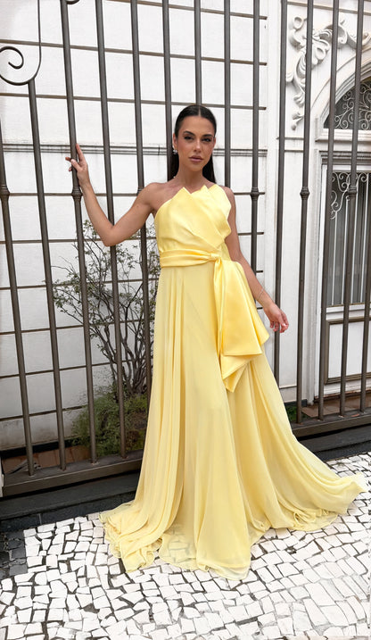 VESTIDO SRBRAND HELENA AMARELO