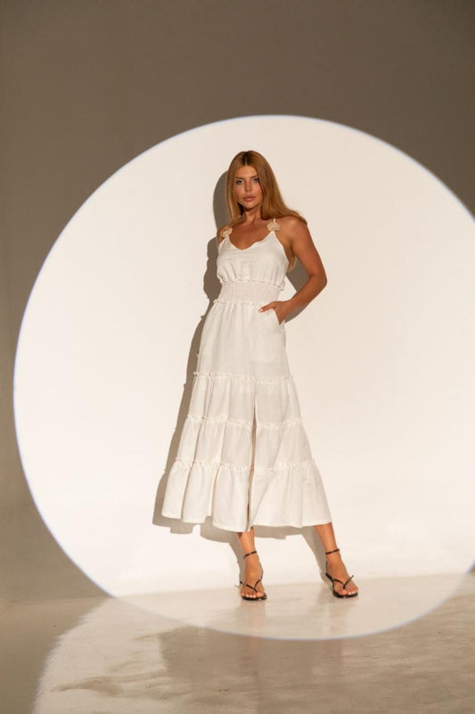 VESTIDO FINNA MAHINA OFF WHITE
