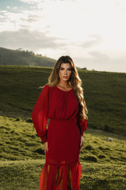 Vestido Desnude Silvia Marsala