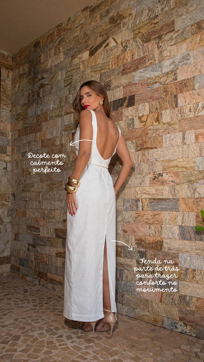 VESTIDO CBRB LINHO OFF