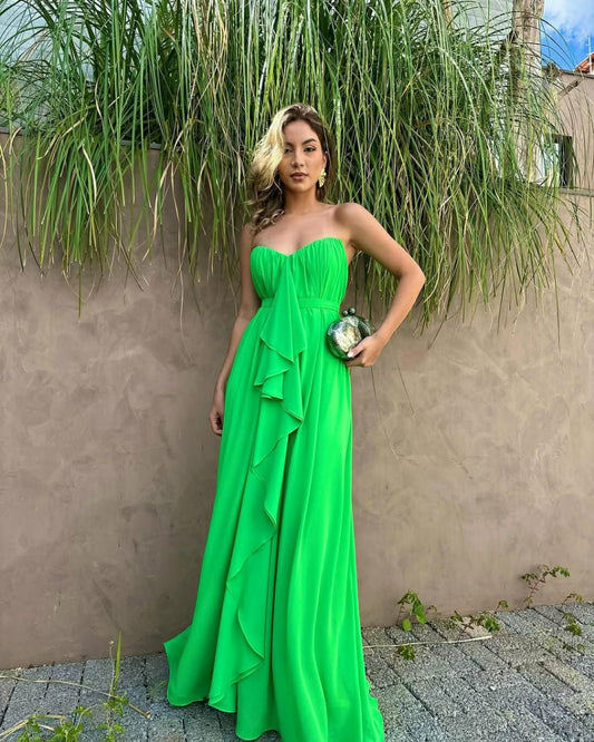 VESTIDO DPSCO LONGO MIA VERDE MENTA