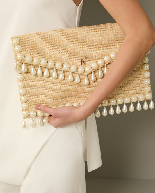 Clutch Anne Fernandes Maxi Envelope Af Perola