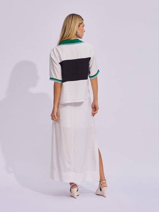 Conjunto Raizz Bicolor Nara Off White Preto