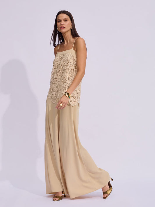 Vestido Raizz Detalhes Croche Daniela Creme