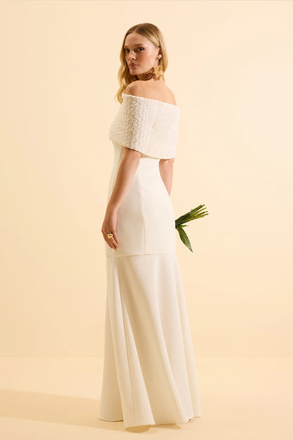 VESTIDO AVE RARA LONGO ANDIE E OFF WHITE