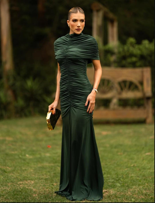 VESTIDO SRBRAND ESSENCE VERDE MUSGO ESCURO