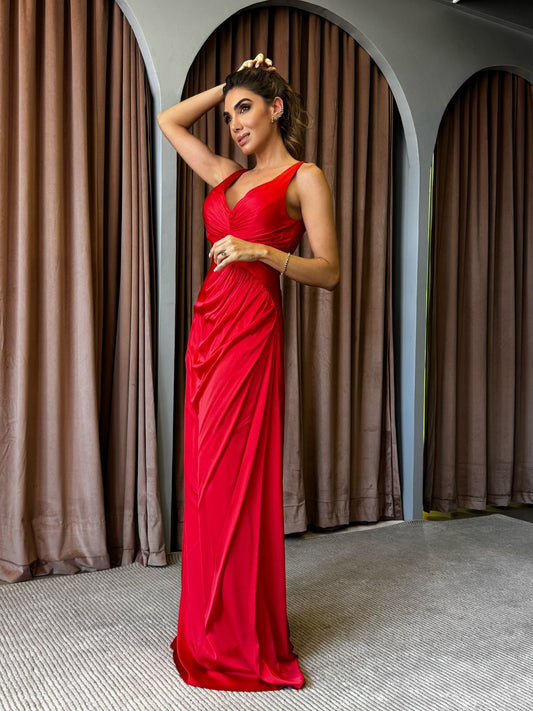 VESTIDO DPSCO LONGO SCARLET VERMELHO