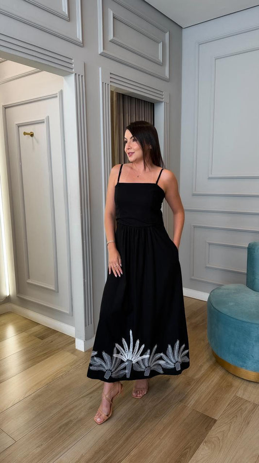 Vestido anamês fabi preto